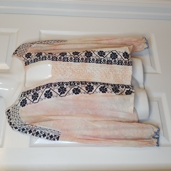 Free People Long Sleeve Embroidered Shirt - Picture 2 of 11